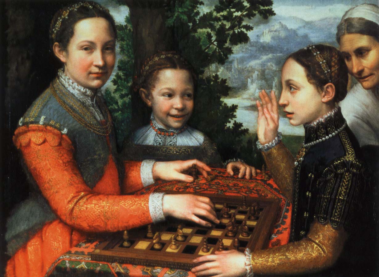 anguissola sofonisba tre schackspelande systrar